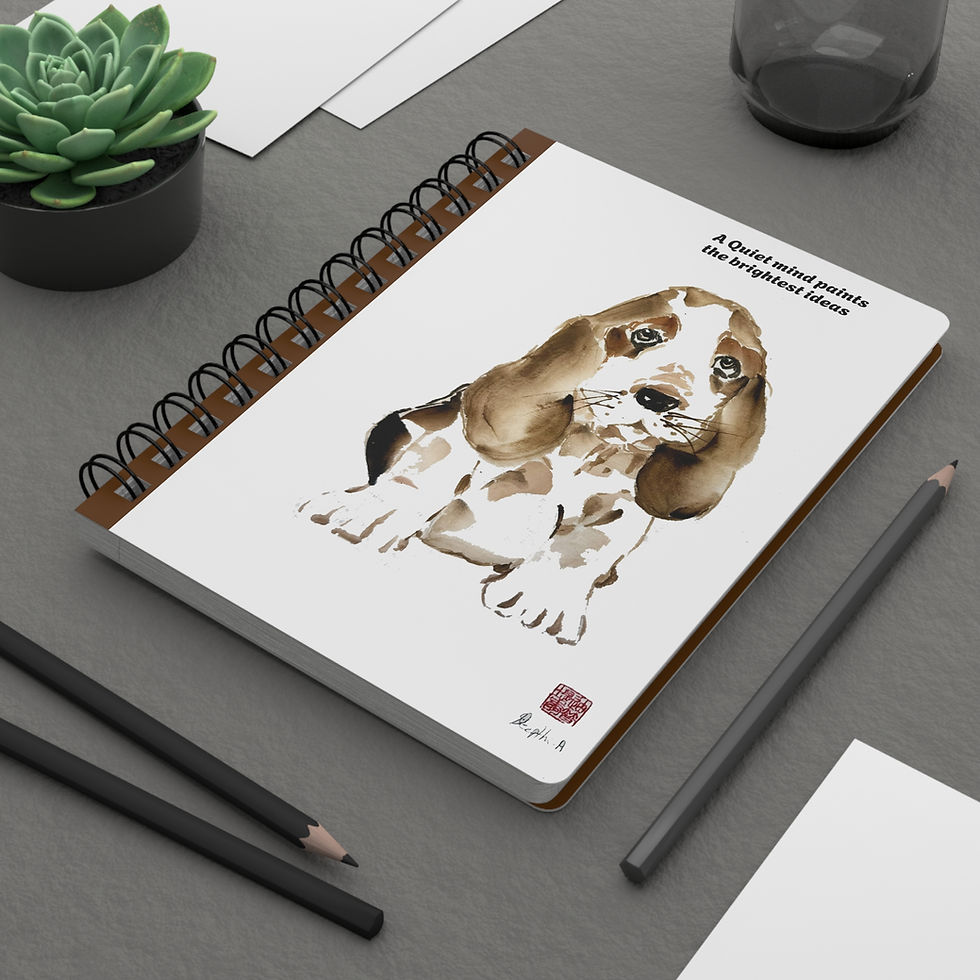 Thumbnail: Basset Hound- Spiral Bound Journal