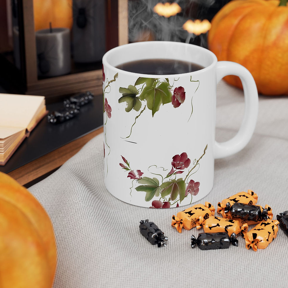 Thumbnail: Ceramic Mug, (11oz, 15oz)- Morning Glories