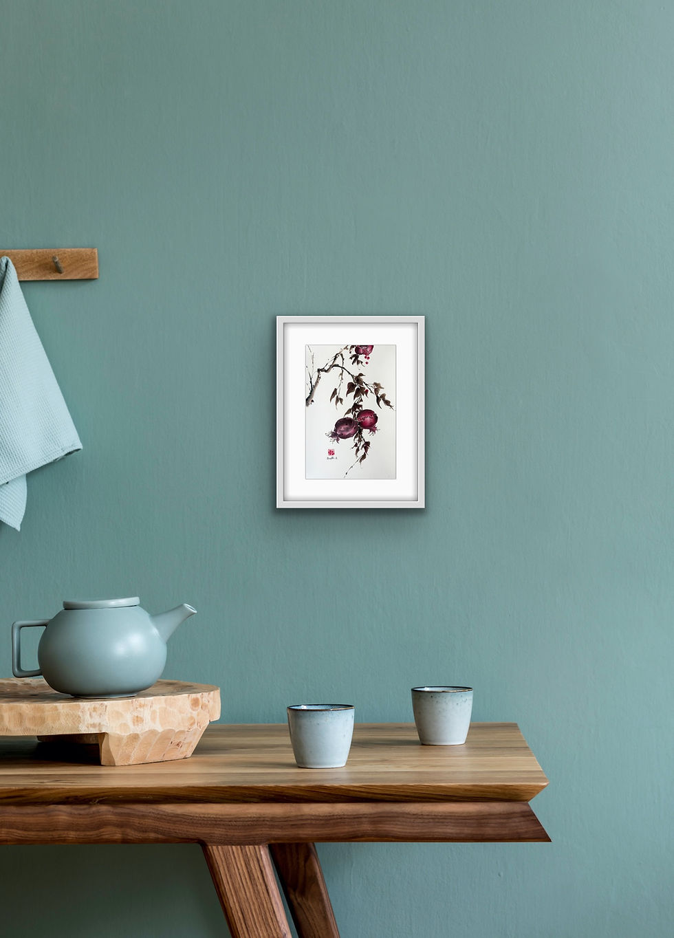 Thumbnail: Seeds of Prosperity- pomegranate Chinese brush painting