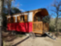 Alter Zirkuswagen als Ferienwohung