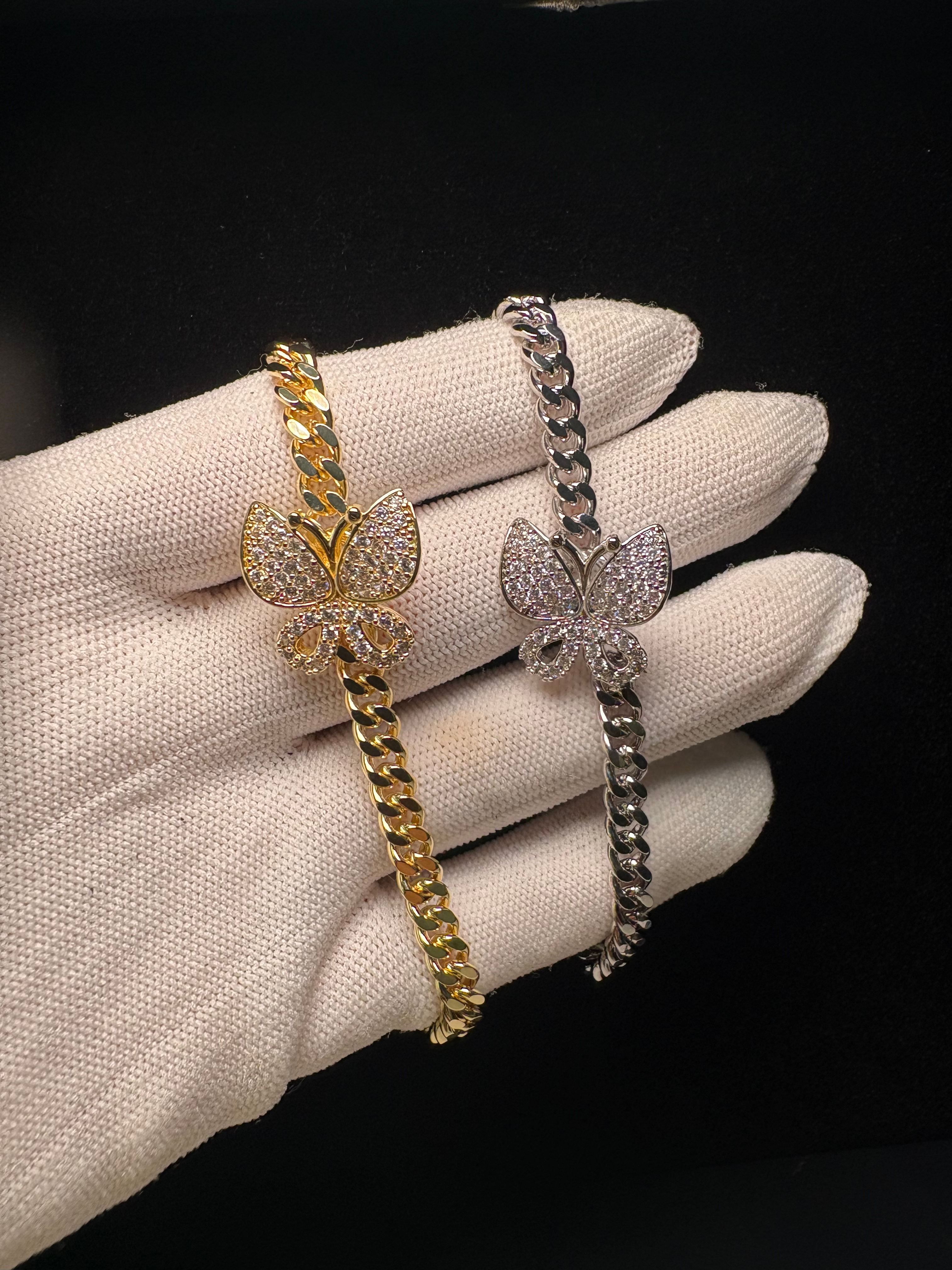 Butterfly Cuban Bracelet