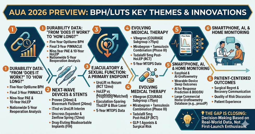 AUA 2026 Preview: BPH/LUTS key themes &innovations
