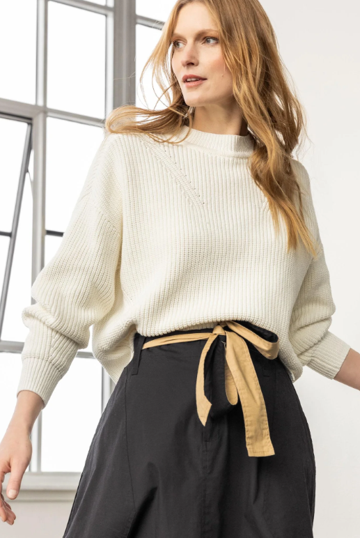 Thumbnail: Lilla P Oversized Rib Pullover