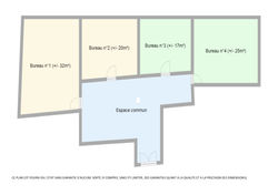Les bureaux à louer sont les n°3 et n°4