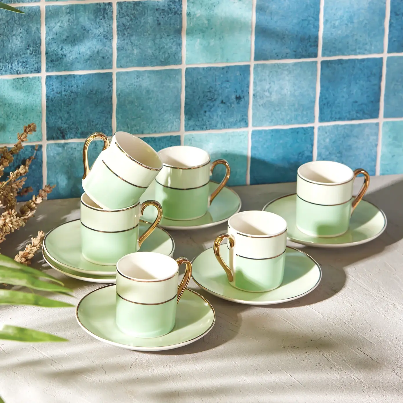 طقم فناجين قهوة من كاراجا لانا لـ6 أشخاص