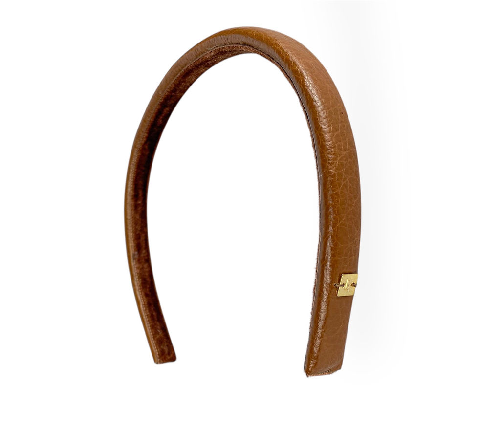 Miniatura: Tiara couro legítimo - Positivité caramelo