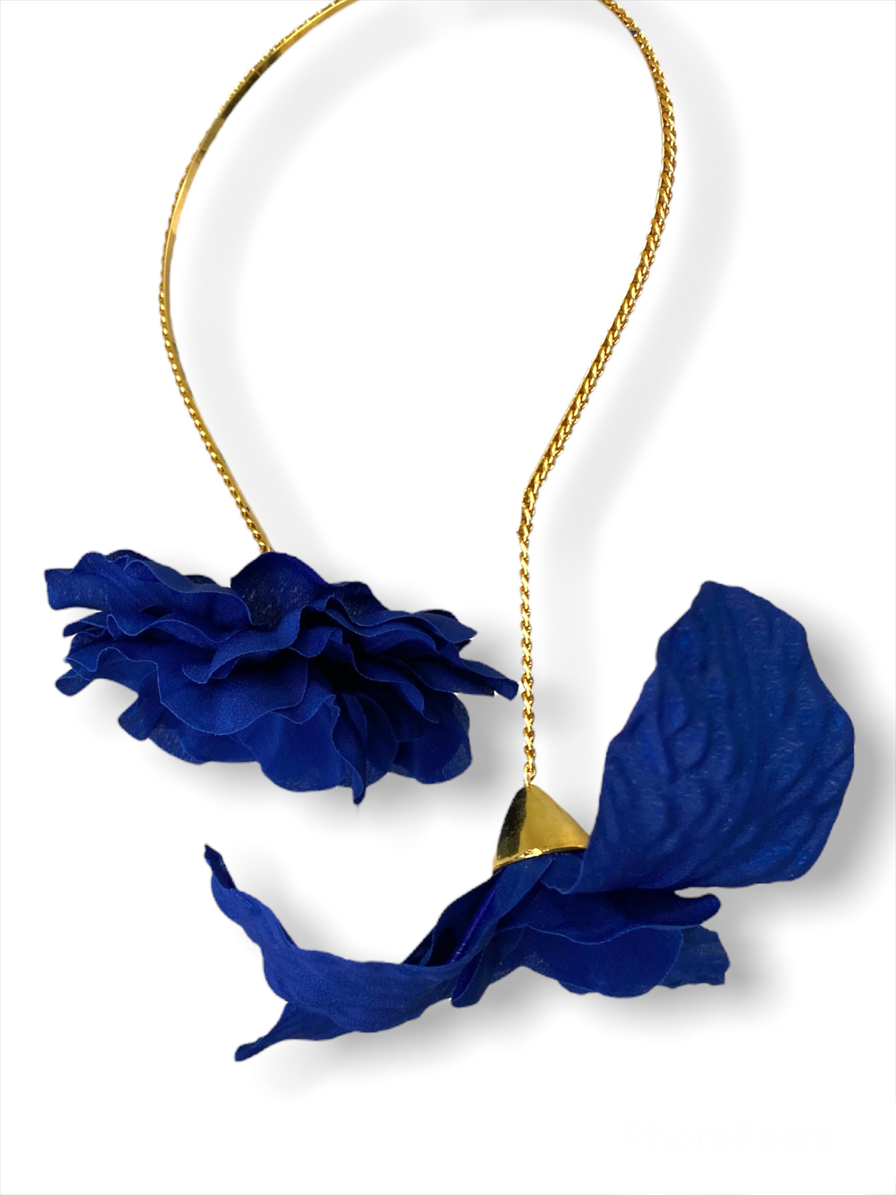 Tiara Fleur dupla - Azul Royal