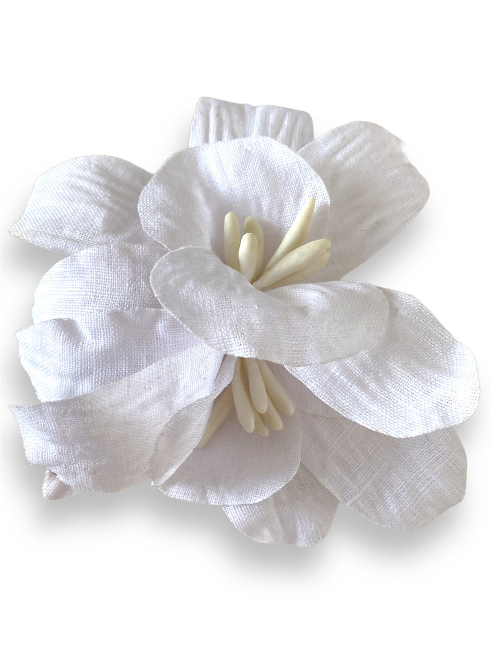 Miniatura: acessório de cabelo para noiva, flor de cabelo noiva, flor branca de tecido, flor branca linho, presilha de flor, la vanite