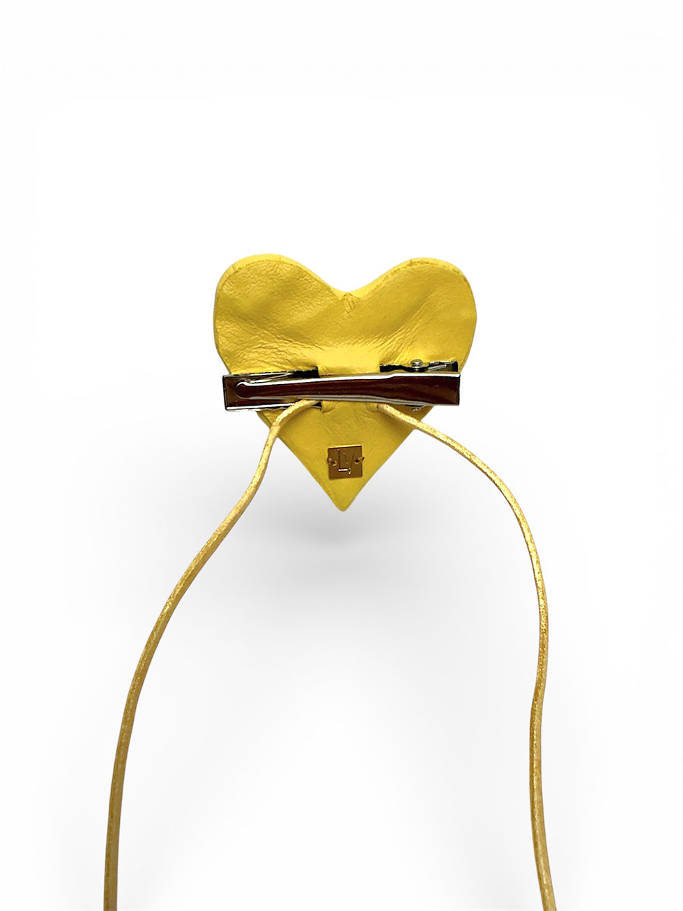 Miniatura: Hair Clip Petite Coeur - Couro Legítimo - Amarelo
