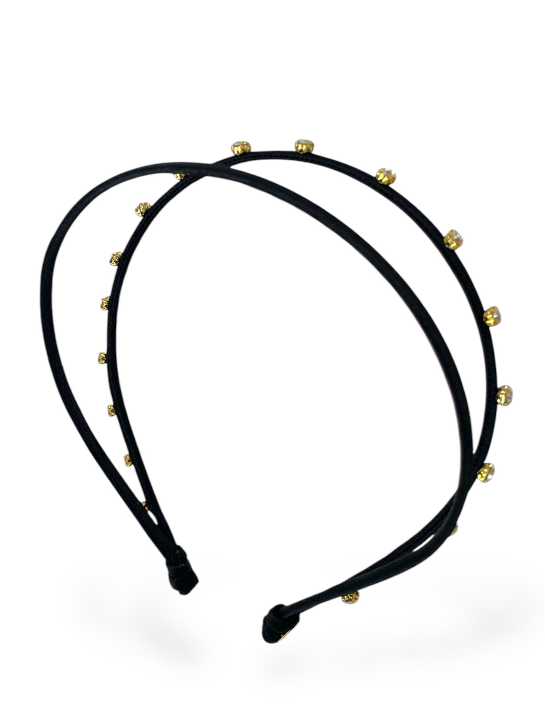 Tiara Preta - Classique Pedraria, tiara preta, tiara de luxo, tiara bordada, tiara pedraria, presente para mulher