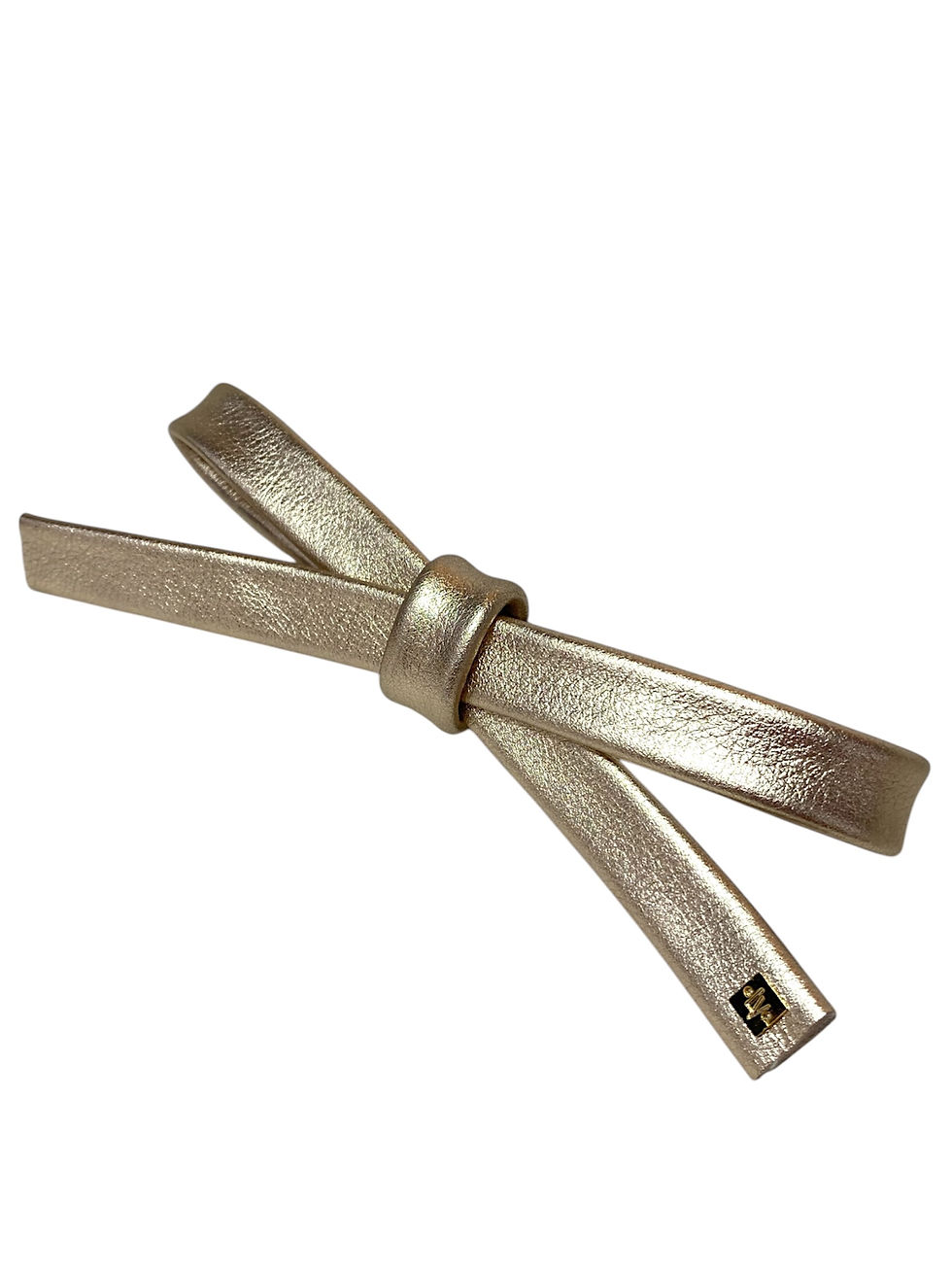 laço dourado, laço de couro legítimo, laço de luxo, laço para festa, acessório de cabelo sofisticado, presente para mulher