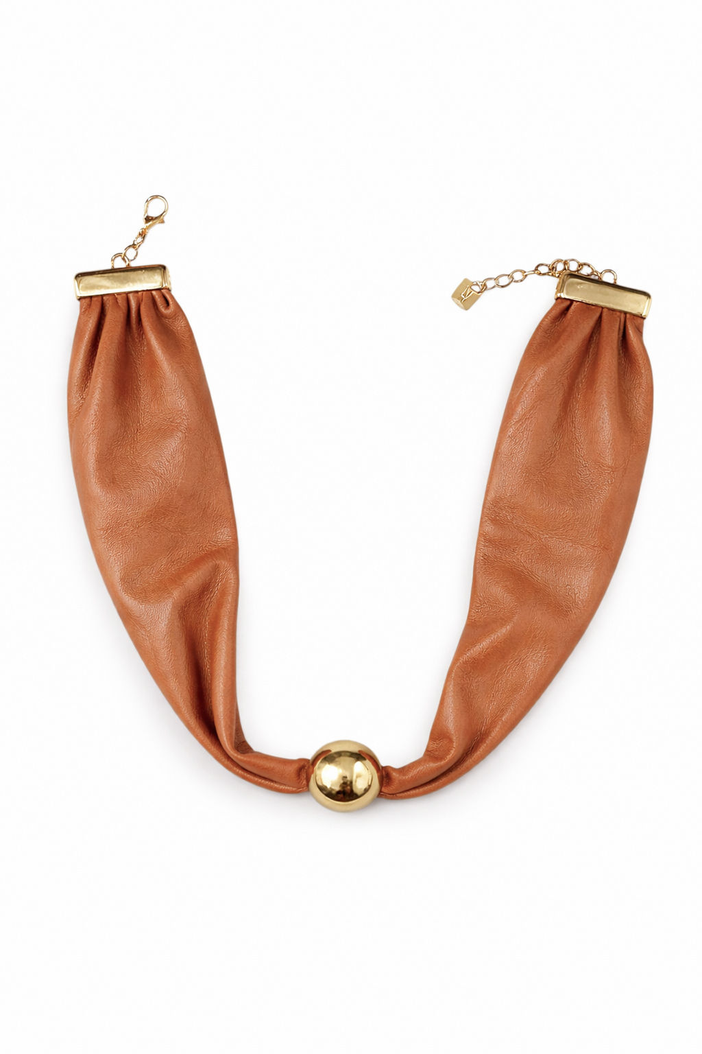Choker Couro Legítimo - Caramelo