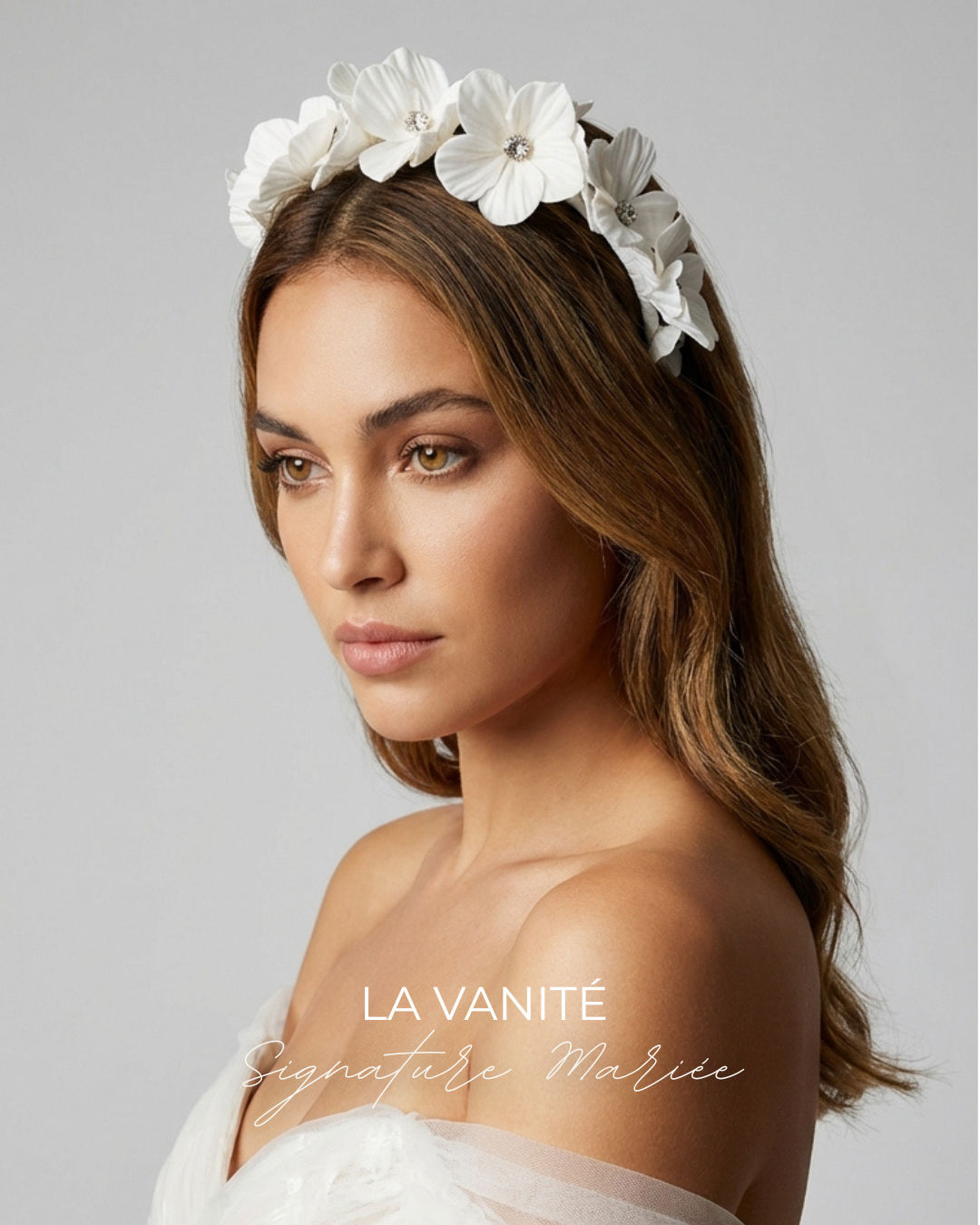 Tiara Aurore Off white - Noiva