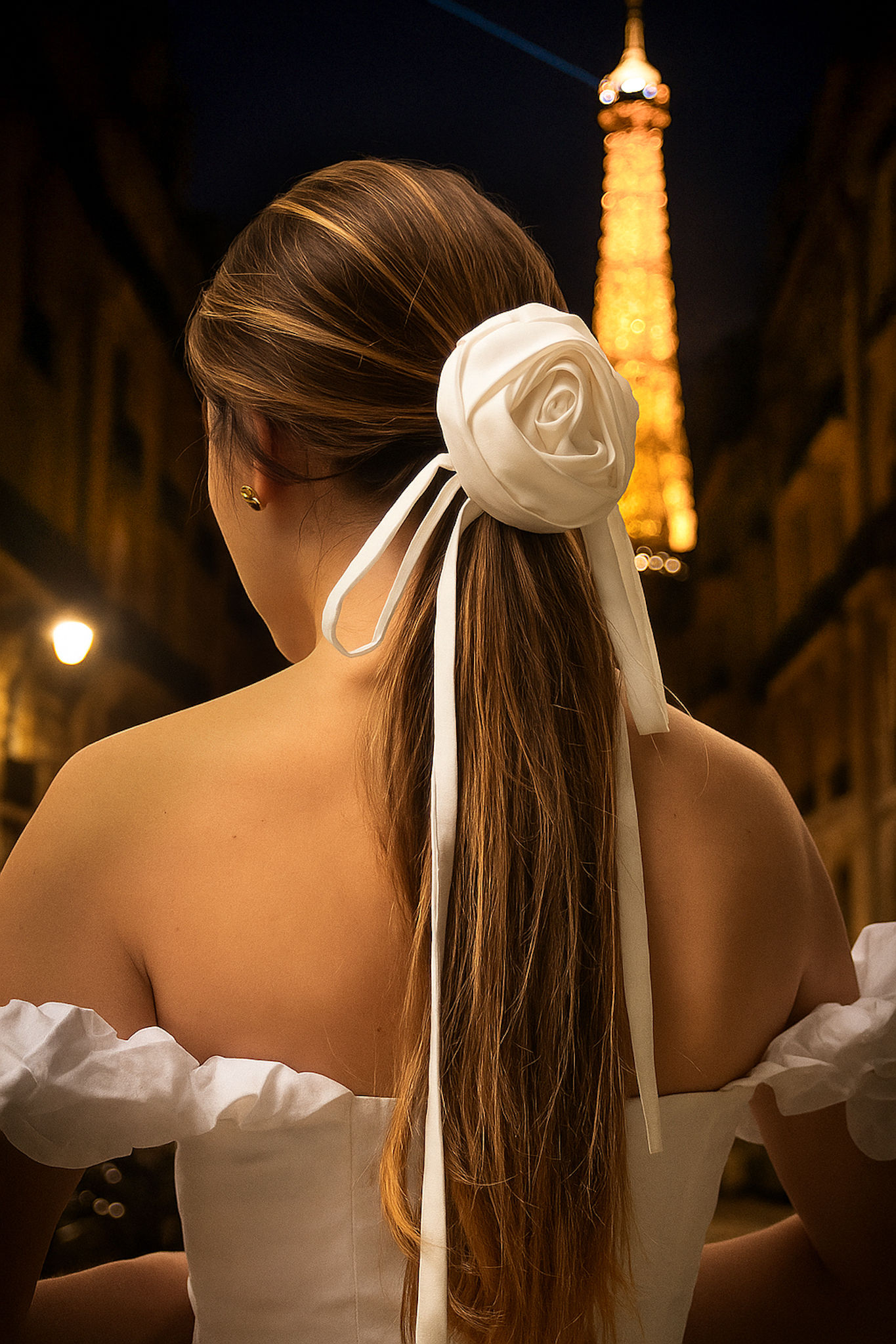 Hair Clip - Flor off white