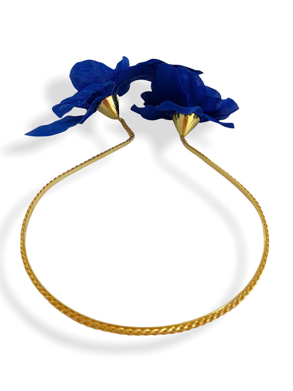 Miniatura: Tiara Fleur dupla - Azul Royal