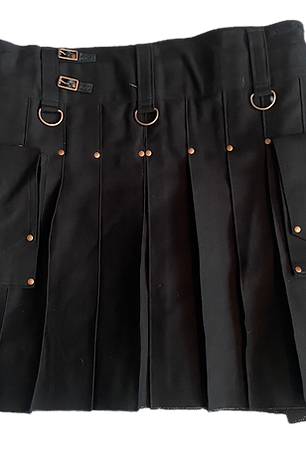 Black Denim Kilt