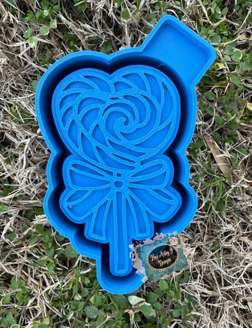 Heart Lollipop Silicone Freshie Mold