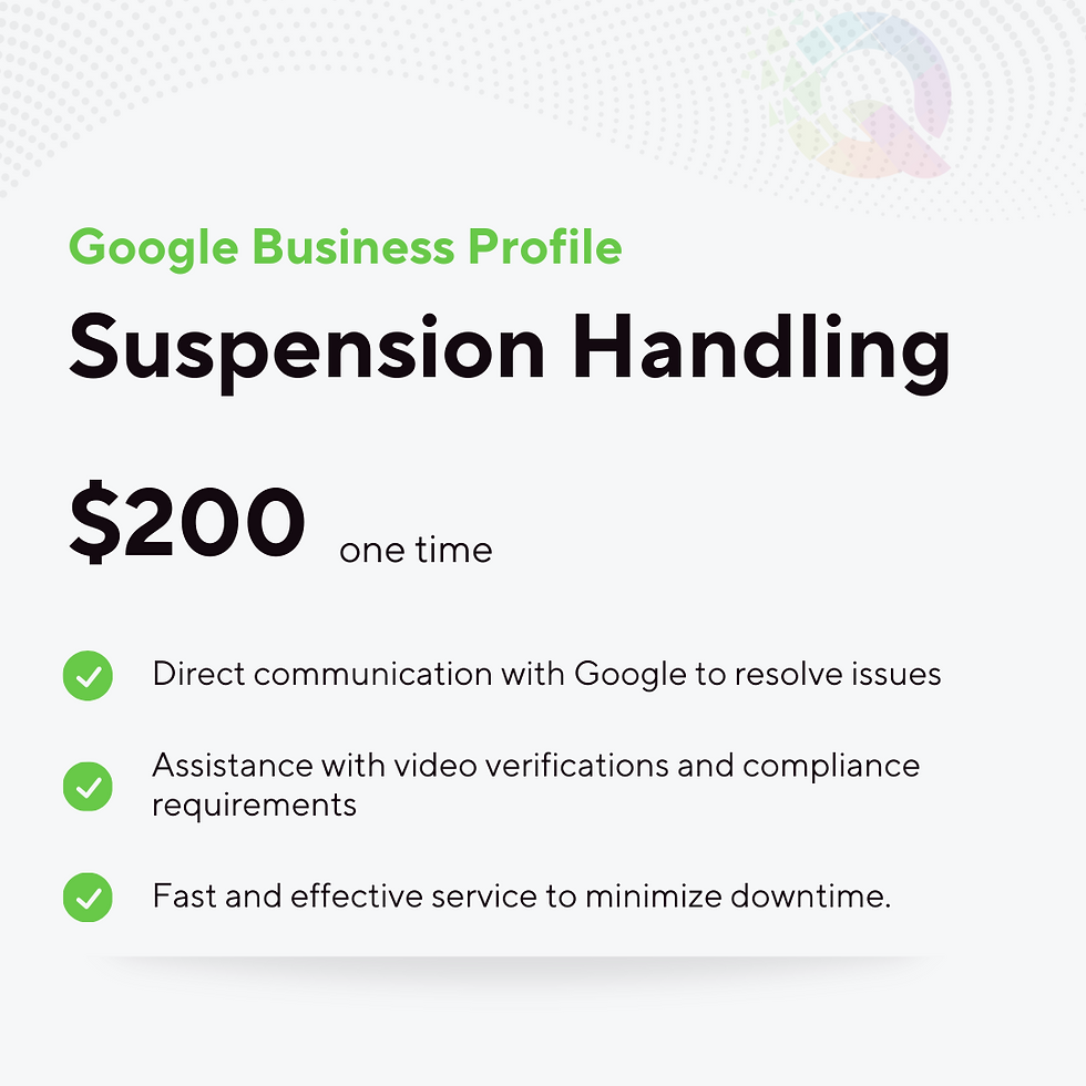 Google Business Profile Suspension Reinstatement