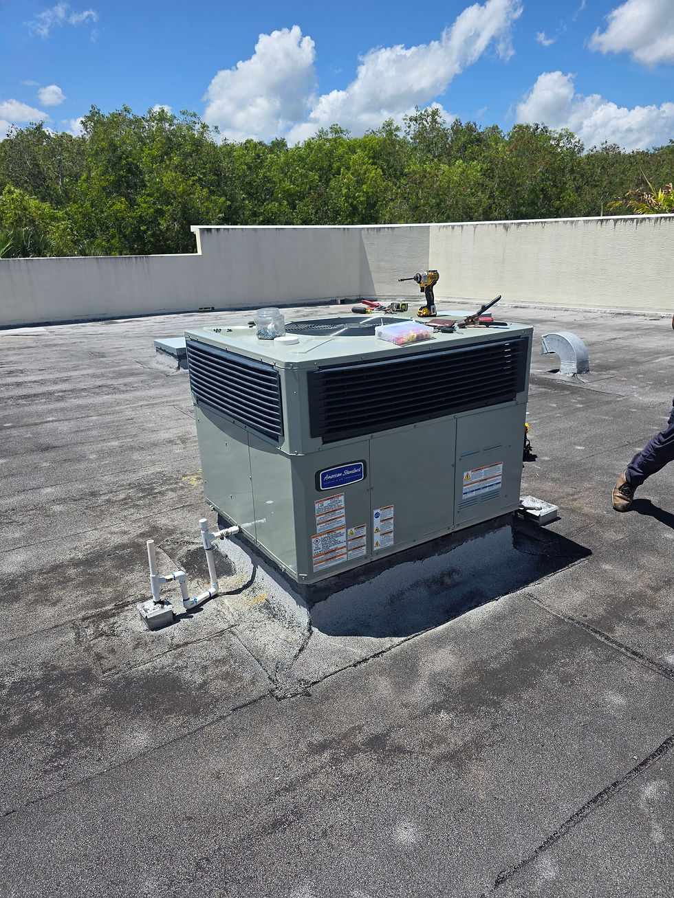Completed commercial air conditioning system installed by BW Air Conditioning in Fort Lauderdale, FL