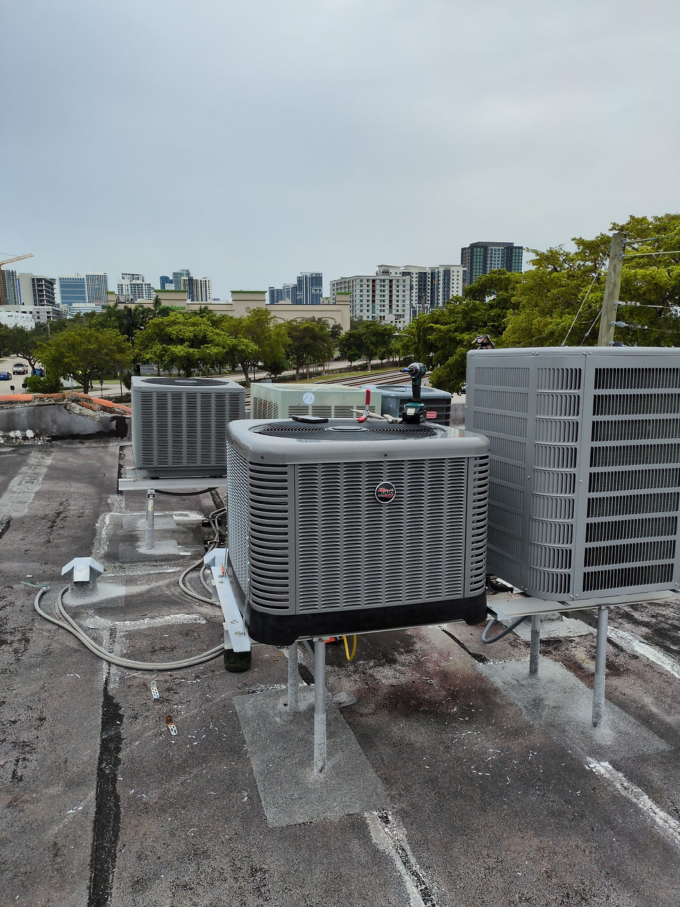 Commercial AC installation in Fort Lauderdale — rooftop air conditioning units