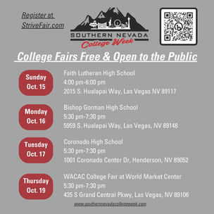 Get Ready, College Fairs October 15-18