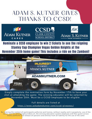 Nominate a CCSD Employee for VGK Tickets