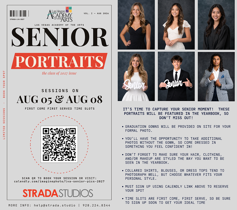 Class of 2026 Photos Aug 5 & 8!