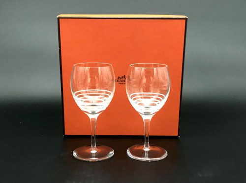 ♪未使用♪エルメス HERMÈS アンテルヴァル ワイングラス 2客セット  