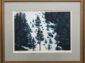 東山魁夷【雪の後】木版画 リトグラフ