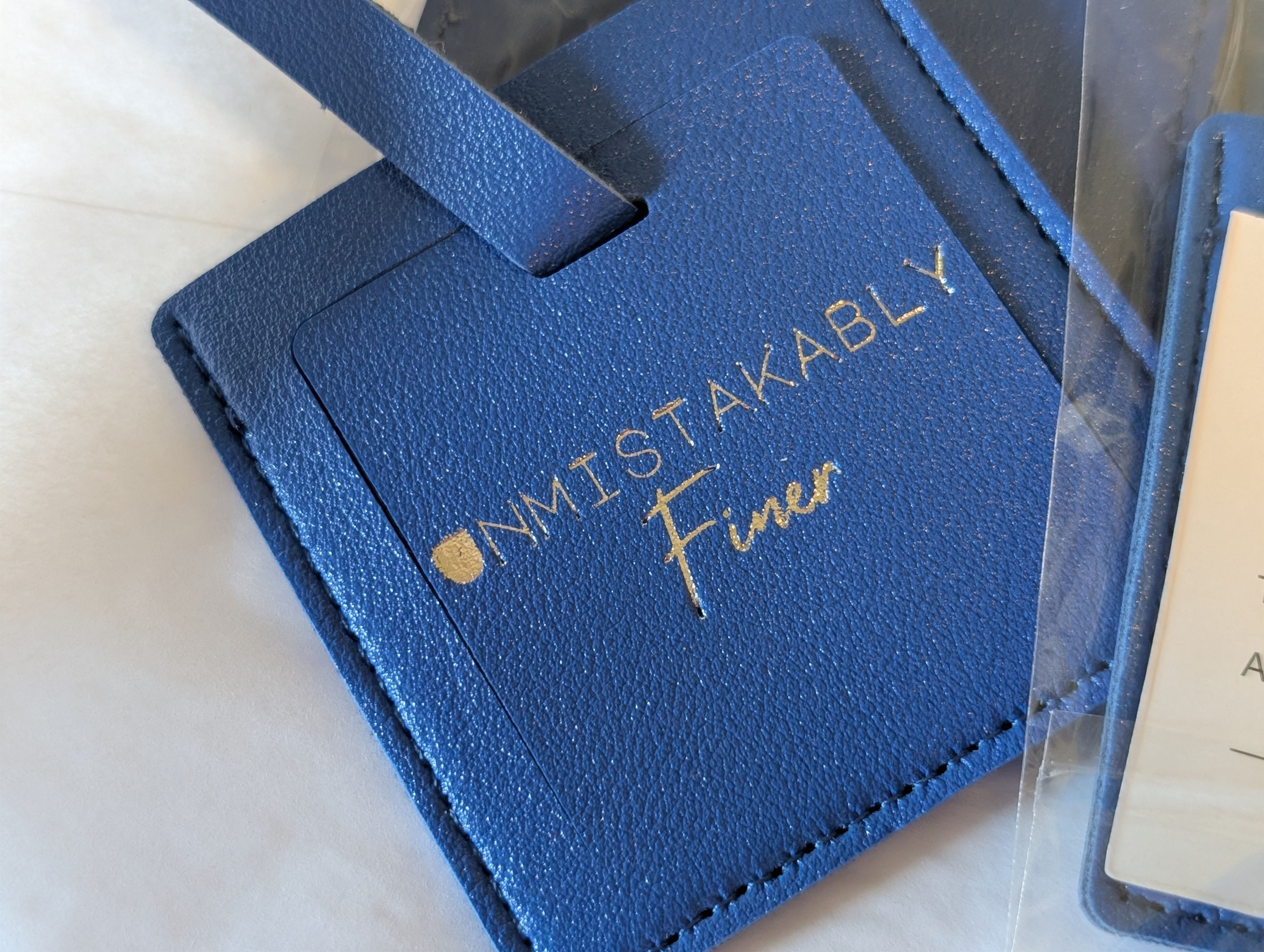 Unmistakably Finer Square Luggage Tag 🧳