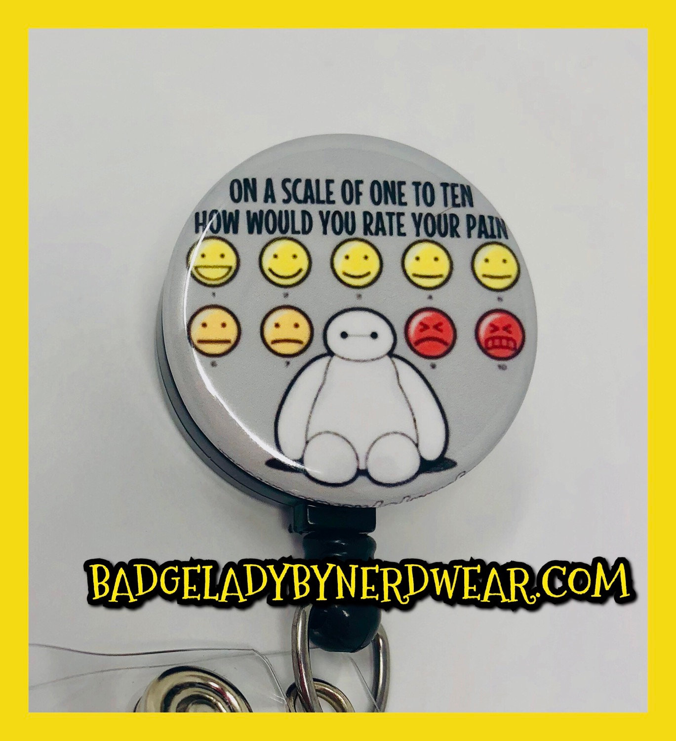 Baymax Pain Scale Badgeladybynerdwear