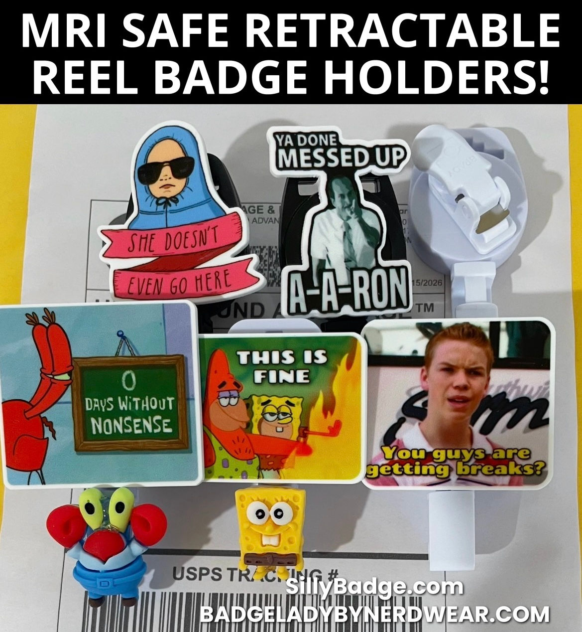 MRI Safe Retractable Reel Badge Holders