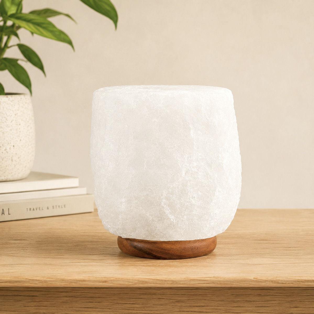 White Himalayan Salt Oil Diffuser Lamp