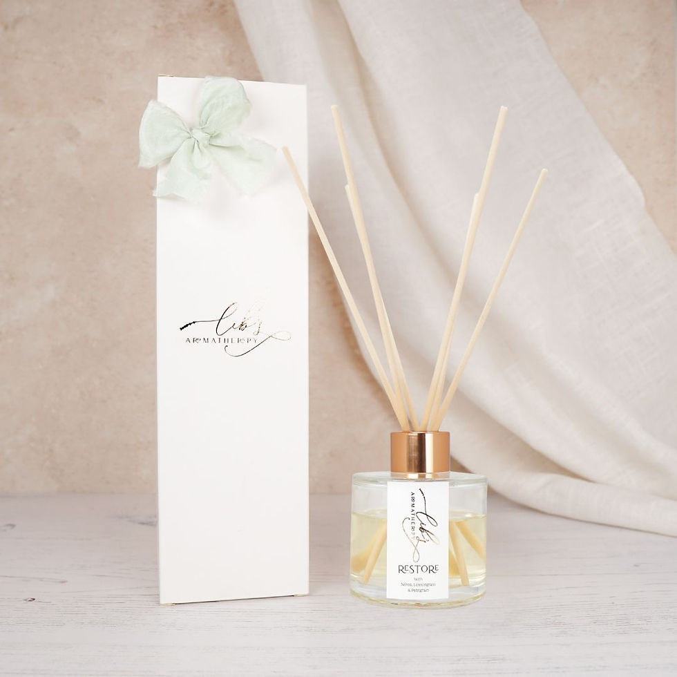 Thumbnail: Reed diffuser with gift box, neroli, lemongrass and petitgrain natural aromatherapy diffuser by Lib’s Aromatherapy