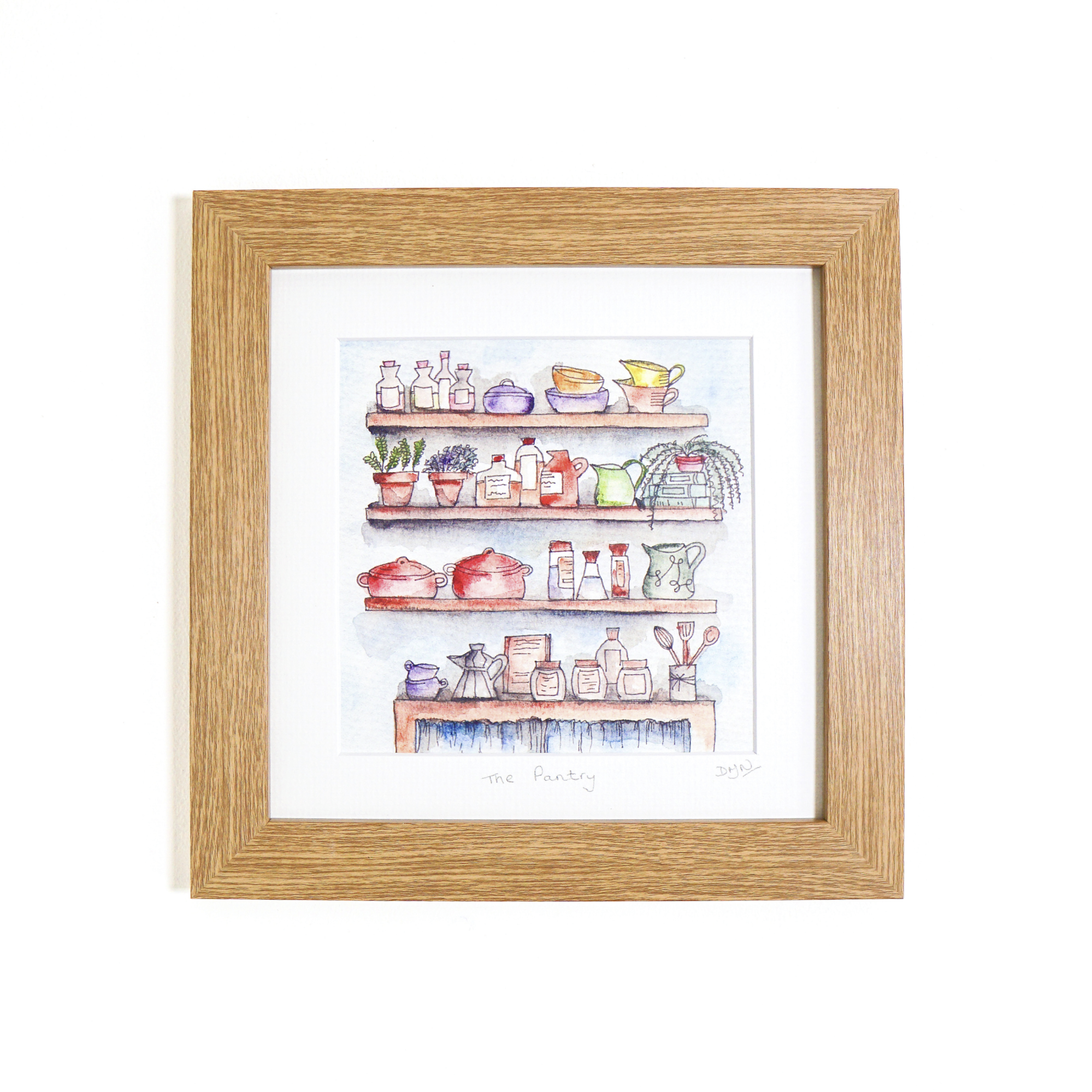 The Pantry framed watercolour print large