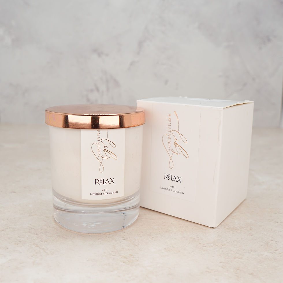 Thumbnail: A small relaxing candle with lid and outer box.