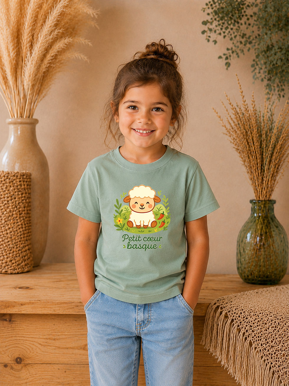 Miniature : ENFANT T-SHIRT PETIT COEUR BASQUE