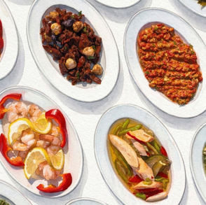 Seafood meze guide - ciroz lakerda tarama Turkish meyhane