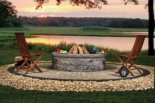 Residential hardscaping and landscaping installation in Southern New Hampshire, including pavers, stone, and garden beds