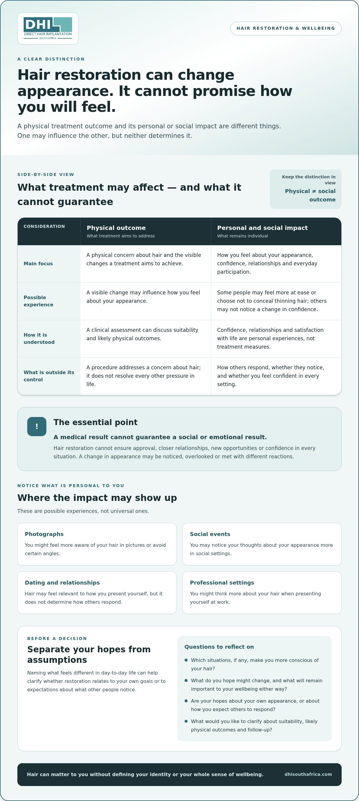 Social impact of hair restoration
