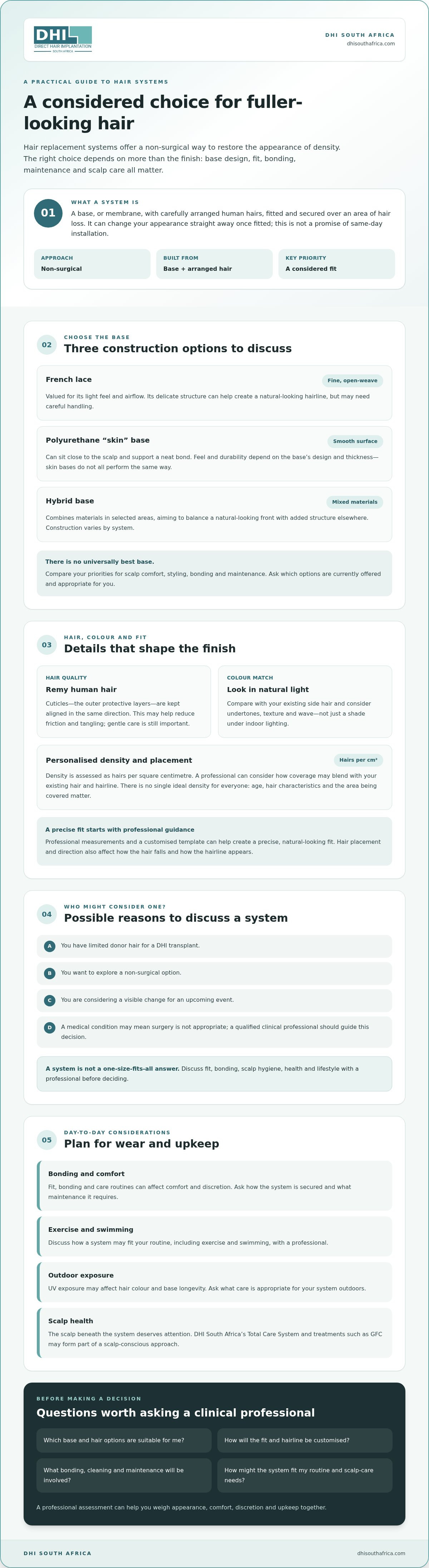 Hair replacement systems