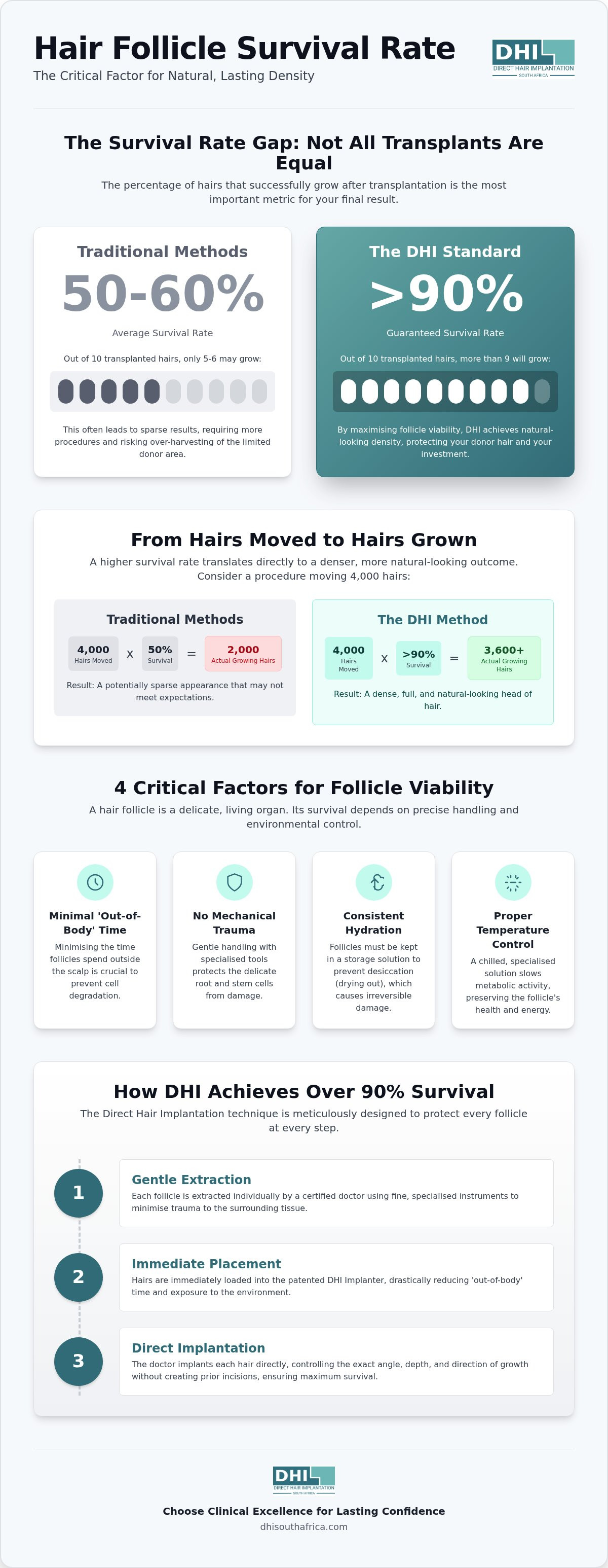 Hair graft survival rate