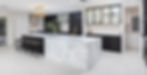Luxury Modern kitchen in Dalkeith with a waterfall benchtop