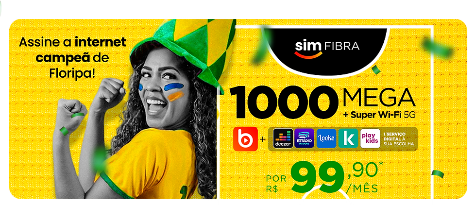 OFERTA Sim Fibra - R$99,90/mês* | sim.digital