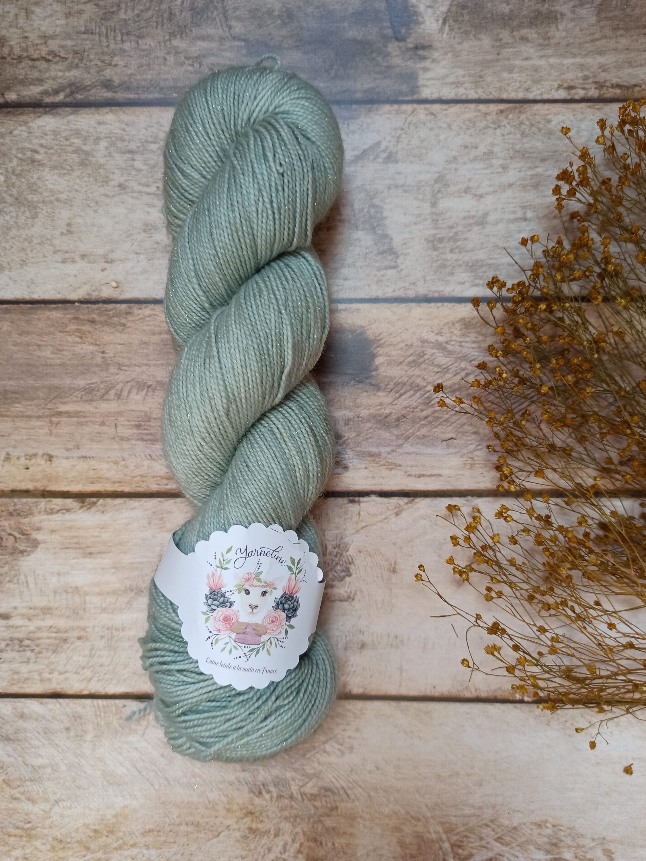 Pré commande - 75%SW 20% Nylon 5% Stellina - Mme Coquette stellina or