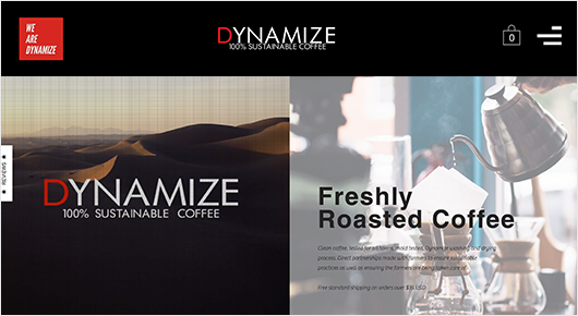 Dynamize Freshly roasted coffee subscription box website
