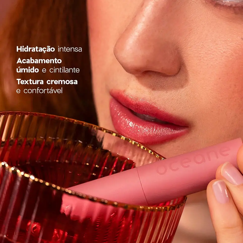 Miniatura: OCÉANE BÁLSAMO LABIAL ROSA CORAL  - SOFT KISS GLOSSY ROSE PINK 3,2g