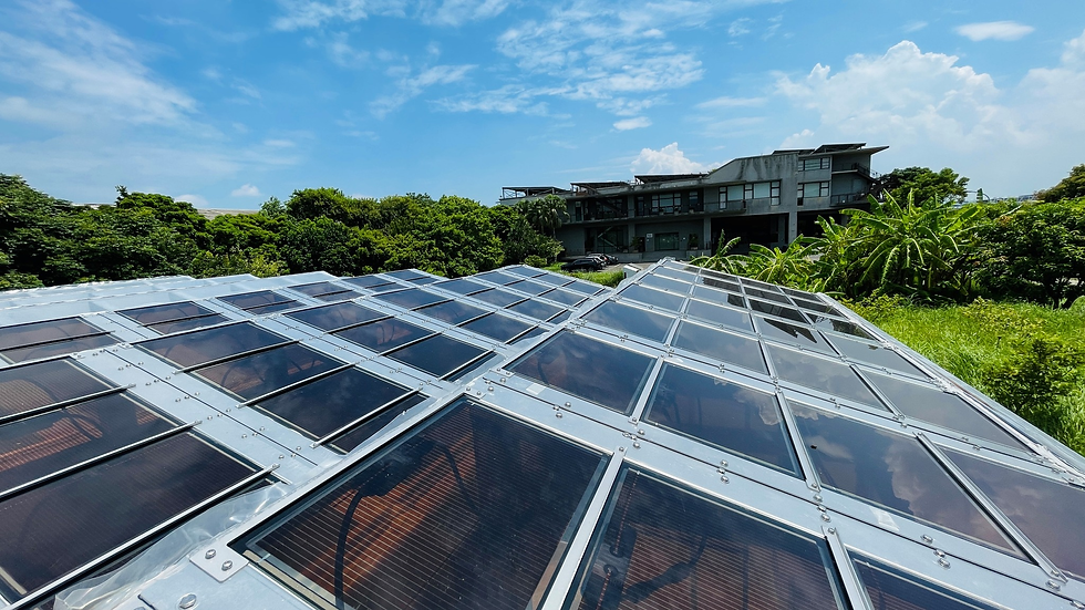 台灣鈣鈦礦科技與豐藝電子共同打造的鈣鈦礦太陽能溫室 (圖片來源:台灣鈣鈦礦科技)