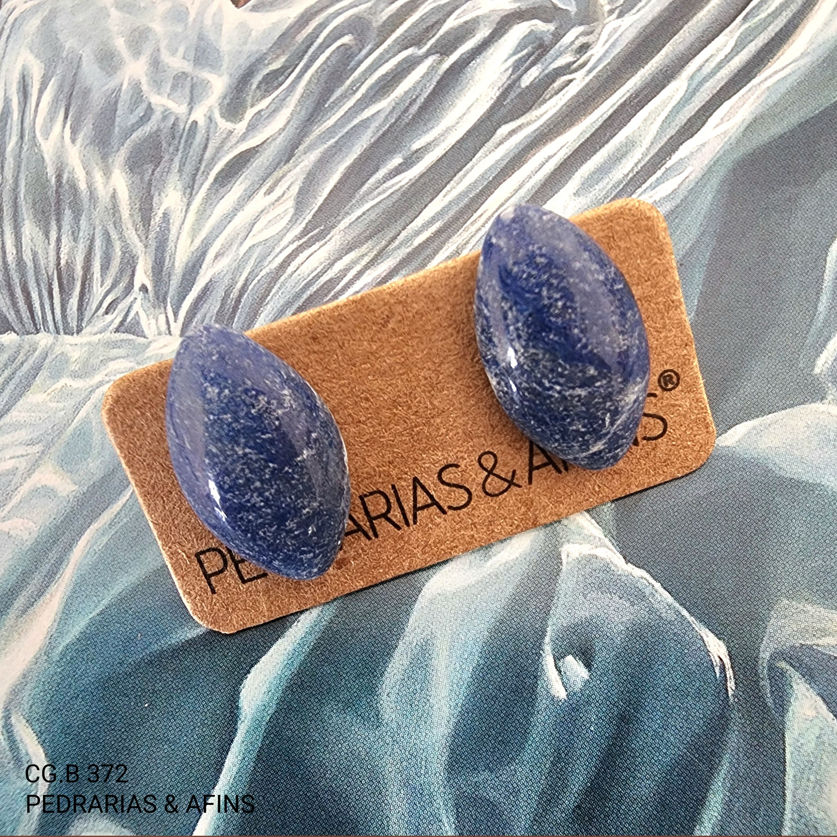 CG.B 372 - Brincos em Quartzo azul