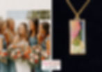 Pressed flower necklace - rectangle charm
